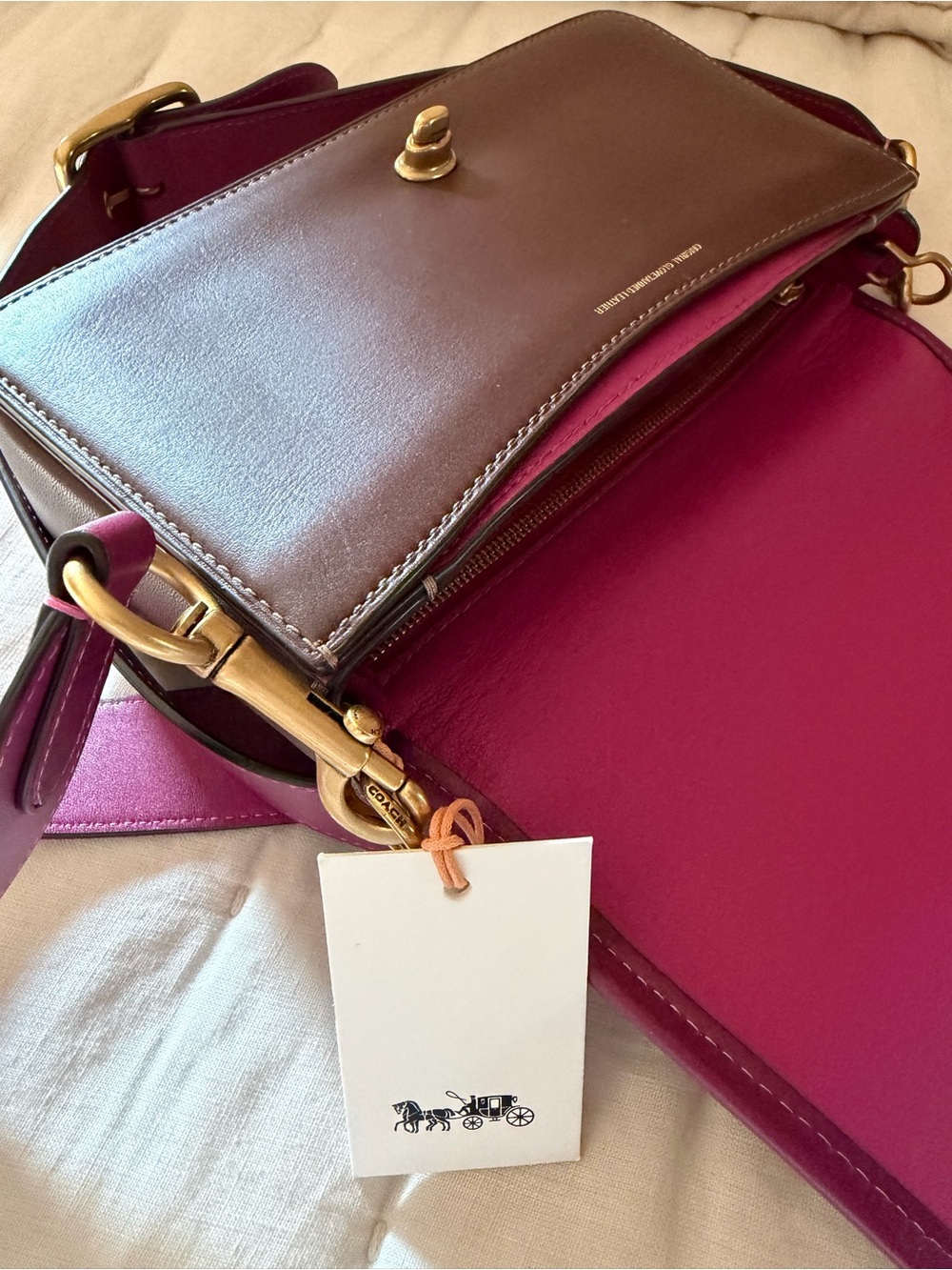 COACH COLORBLOCK DINKY DARK TEAK 89171 NWT - Picture 15 of 17